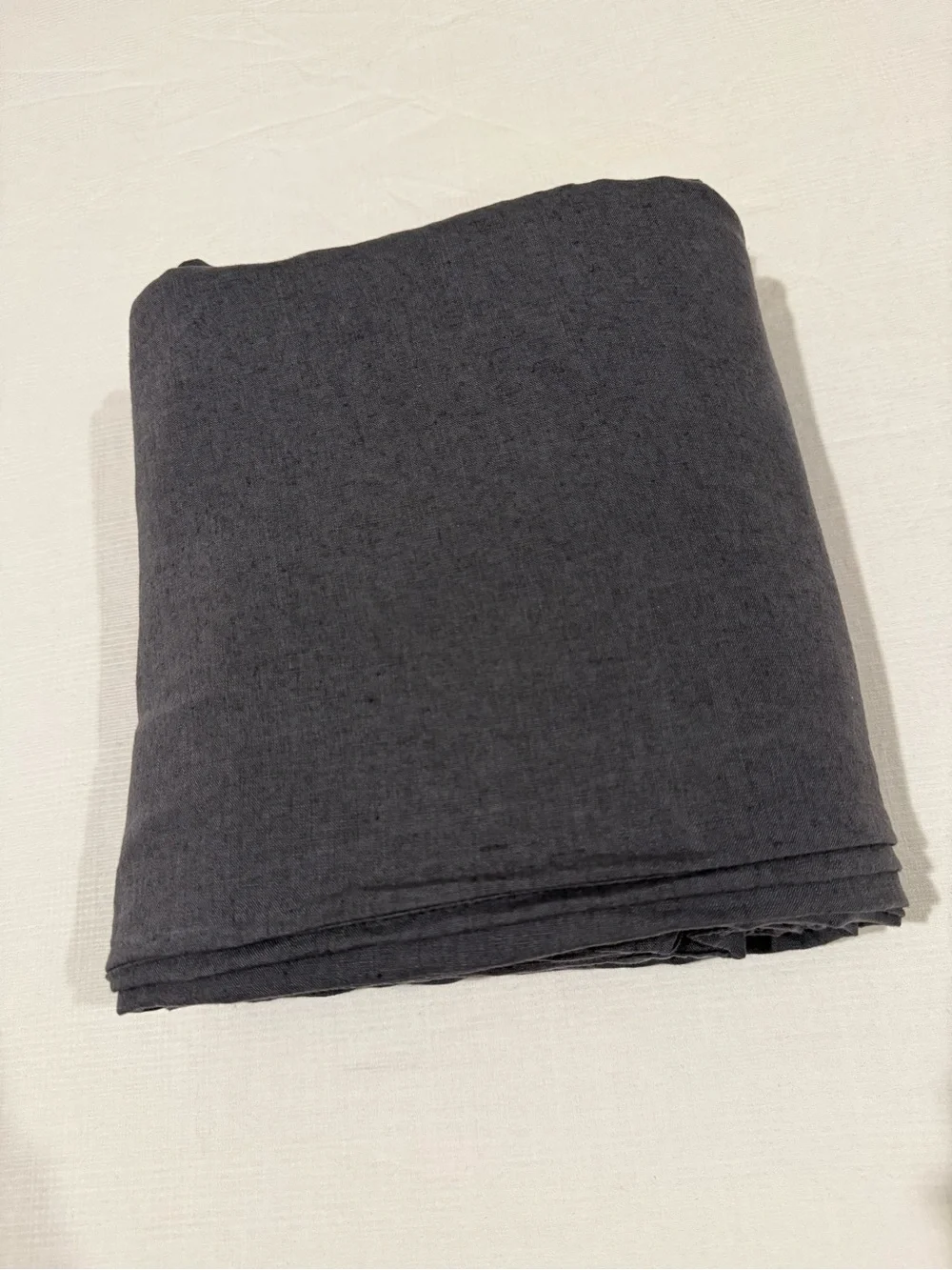 New Quince European Linen Duvet Cover Full/Queen Charcoal MSRP $164 Tiny Defect